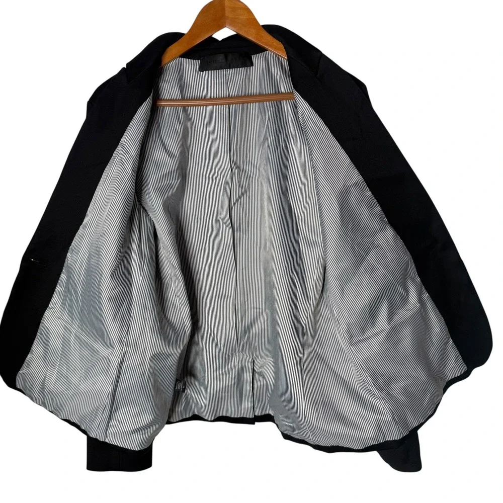 Jenni‎ Kayne Black Boy Blazer Jacket Womens XL One Button Quiet Luxury Old Money